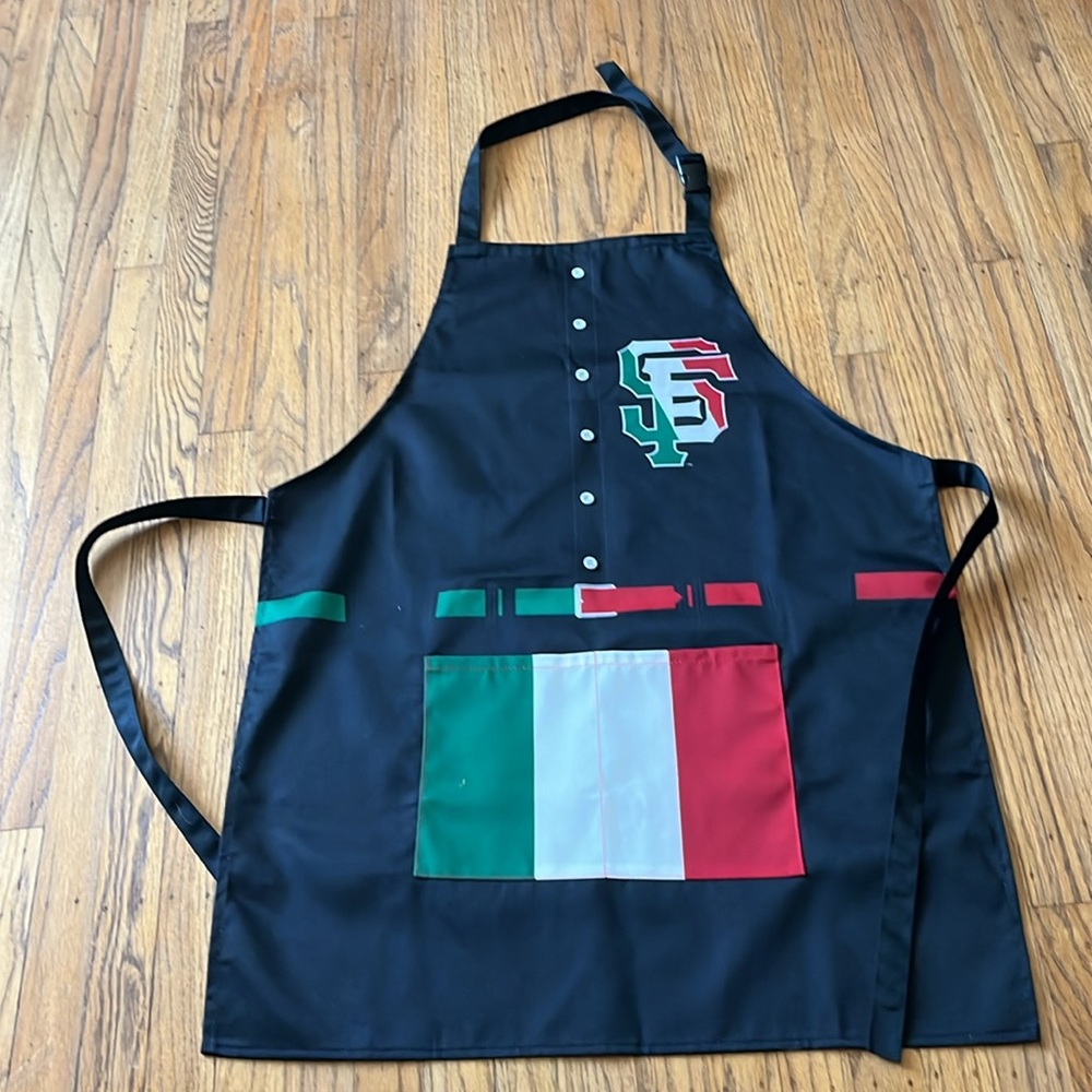 Black Apron with Italian Flag and Logo